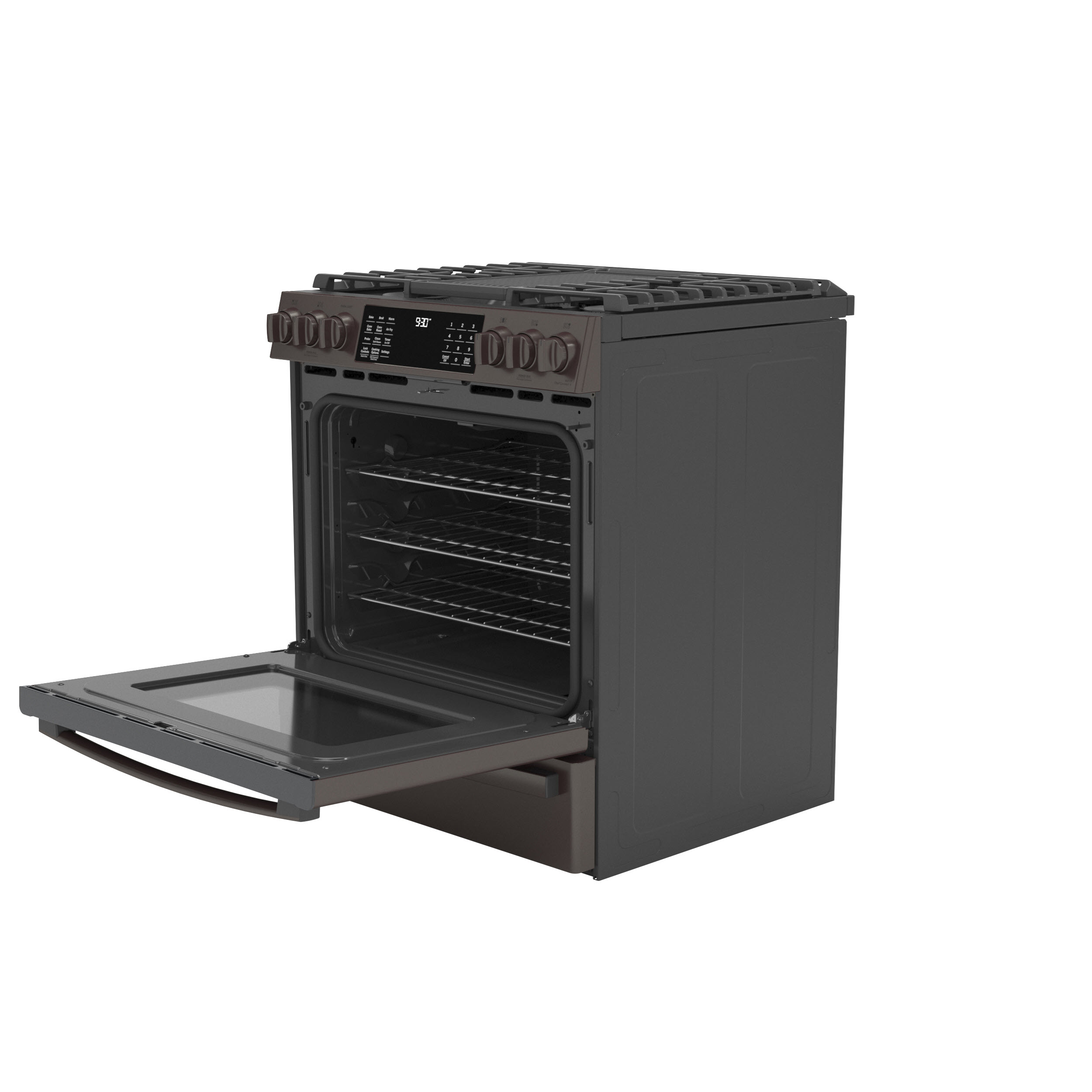 Model: PGS930BPTS | GE Profile GE Profile™ 30" Smart Slide-In Front-Control Gas Range with No Preheat Air Fry