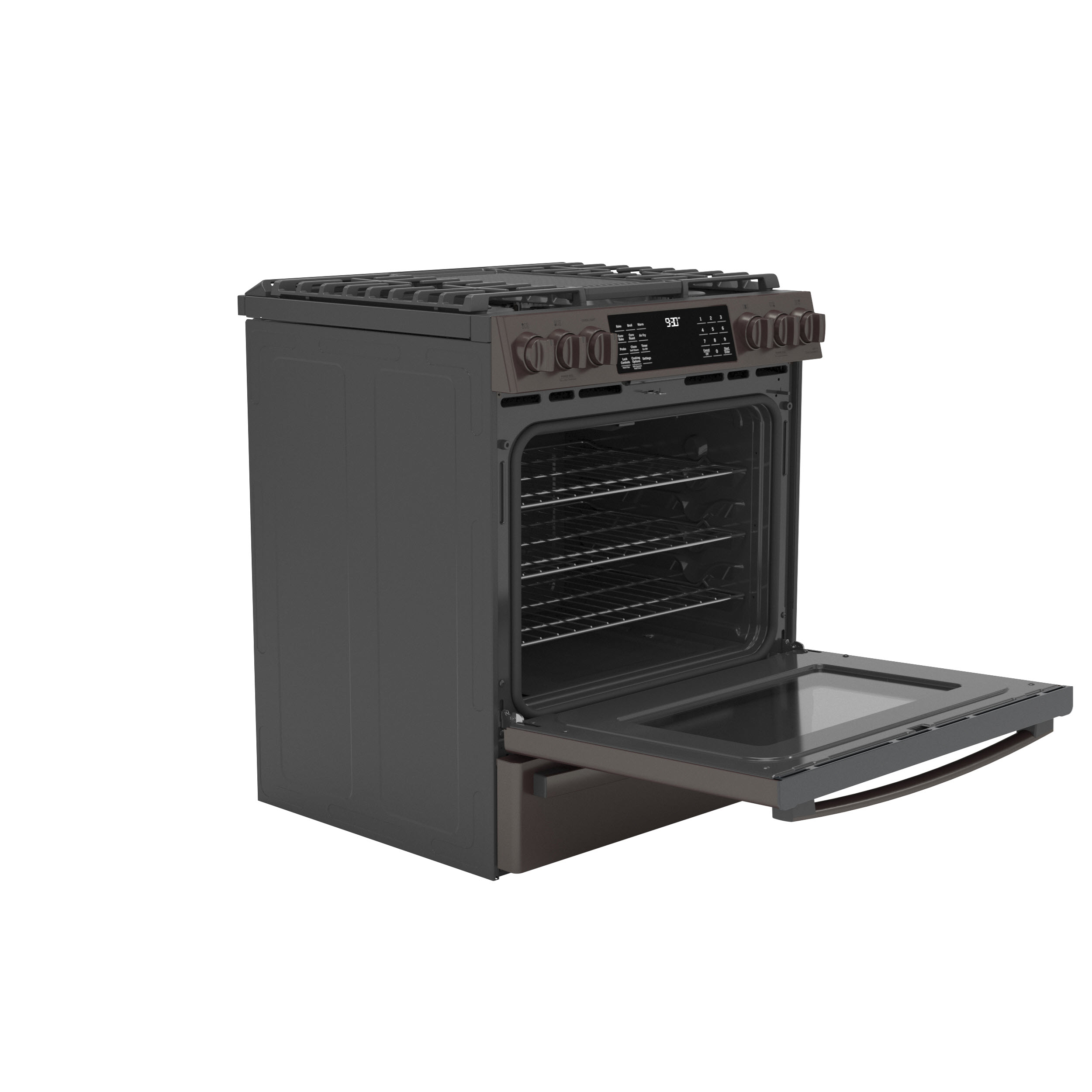 Model: PGS930BPTS | GE Profile GE Profile™ 30" Smart Slide-In Front-Control Gas Range with No Preheat Air Fry
