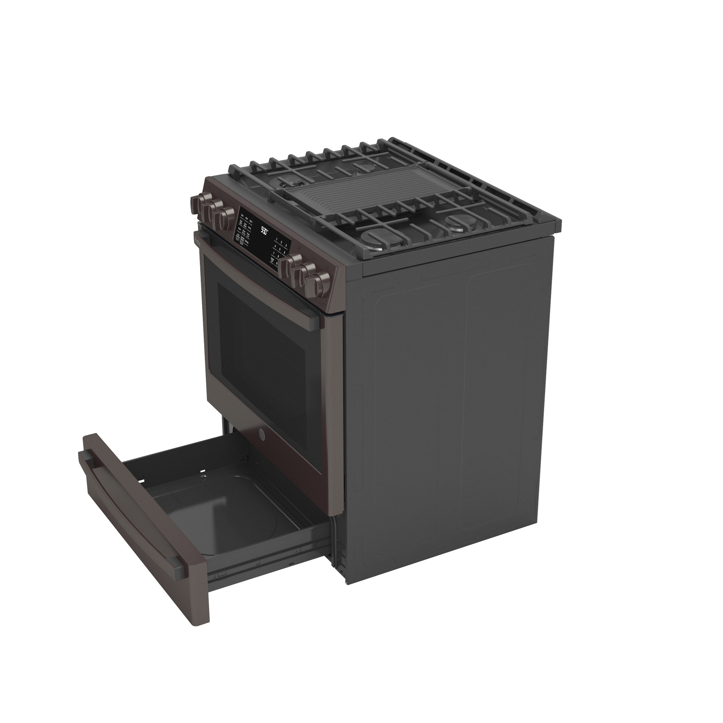 Model: PGS930BPTS | GE Profile GE Profile™ 30" Smart Slide-In Front-Control Gas Range with No Preheat Air Fry
