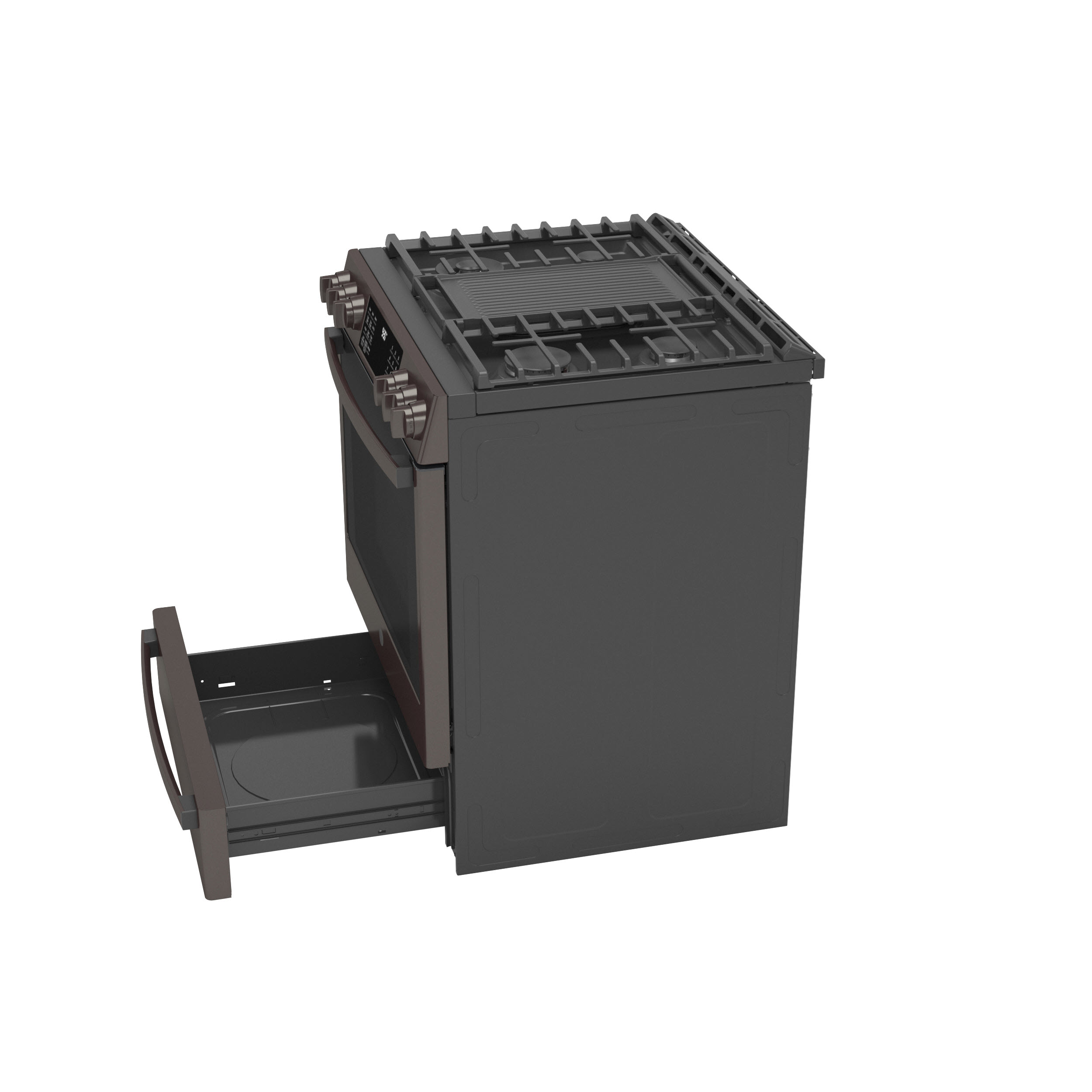 Model: PGS930BPTS | GE Profile GE Profile™ 30" Smart Slide-In Front-Control Gas Range with No Preheat Air Fry