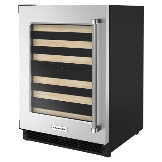 KitchenAid KUWL214KSB 24" Undercounter Wine Cellar with Glass Door