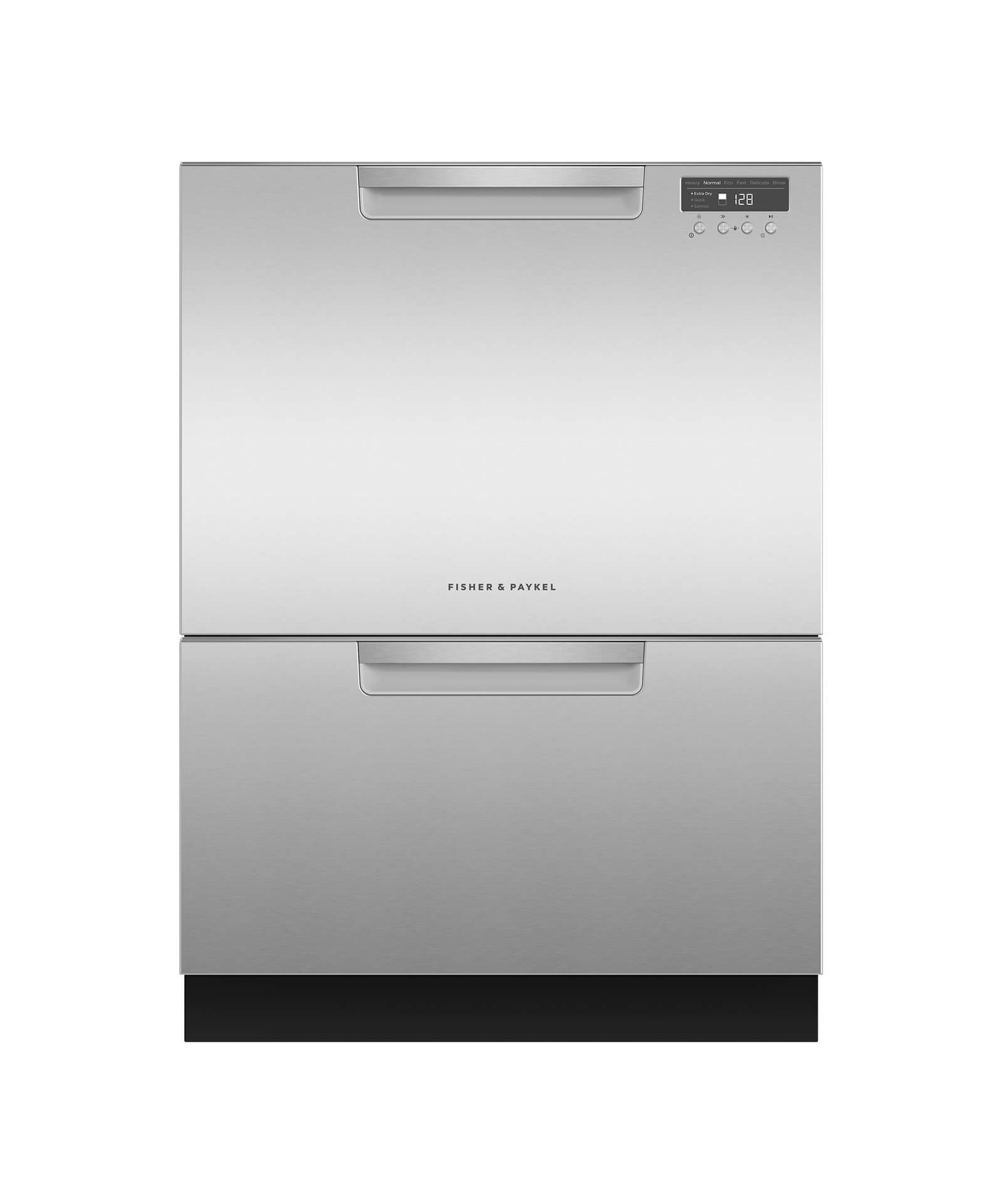 Fisher and Paykel Double DishDrawer™, 14 Place Settings, Water Softener (Tall)