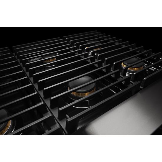 Model: JDRP848HM | Jenn-Air NOIR™ 48" Dual-Fuel Professional Range with Dual Chrome-Infused Griddles