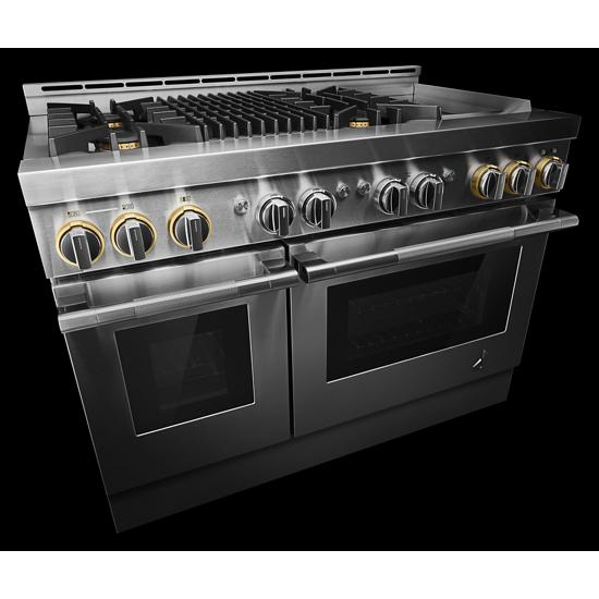 Model: JGRP748HL | Jenn-Air RISE™ 48" Gas Professional-Style Range with Chrome-Infused Griddle and Grill