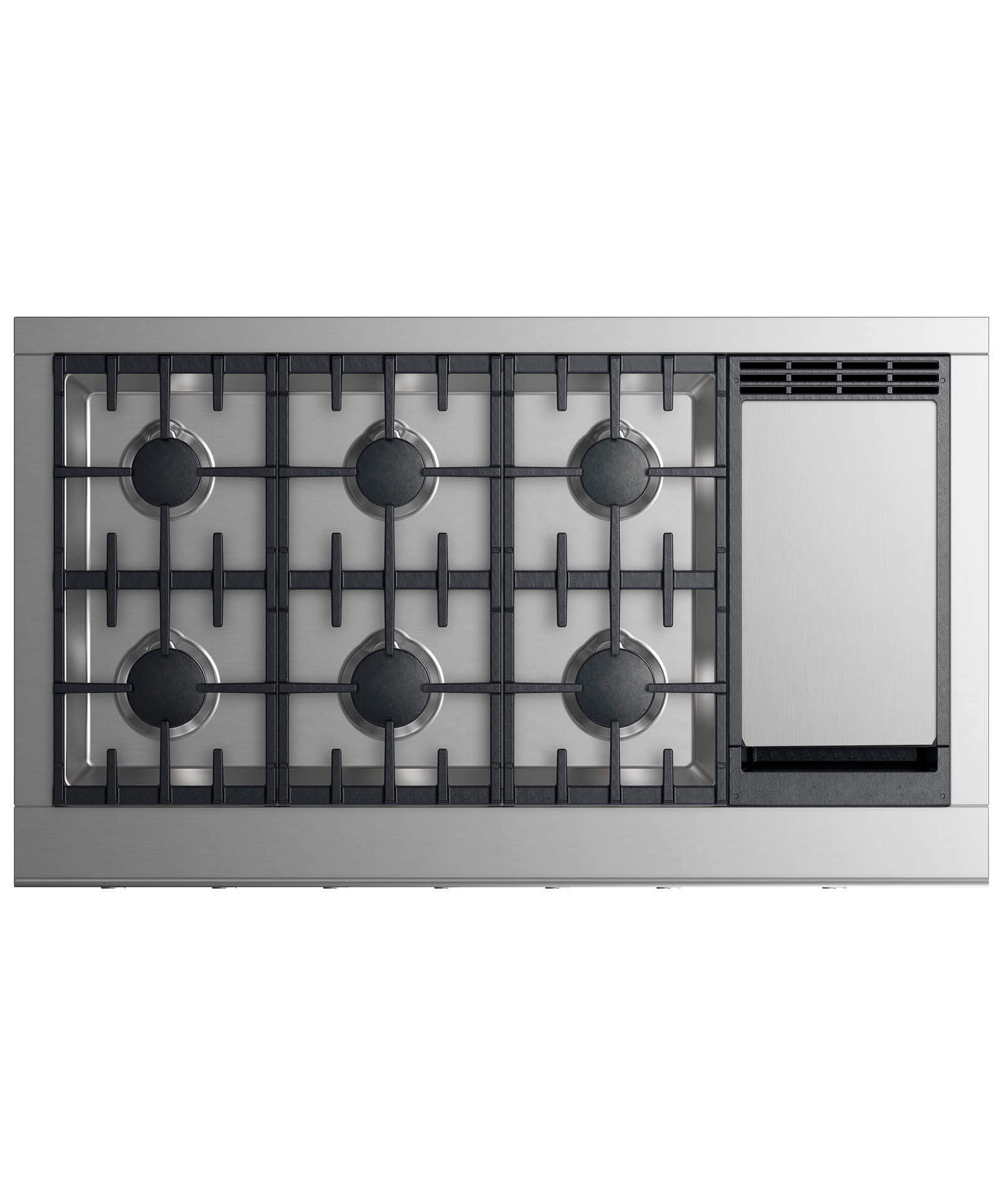 Model: CPV2-486GD-N_N | Fisher and Paykel Gas Rangetop 48", 6 burners with griddle