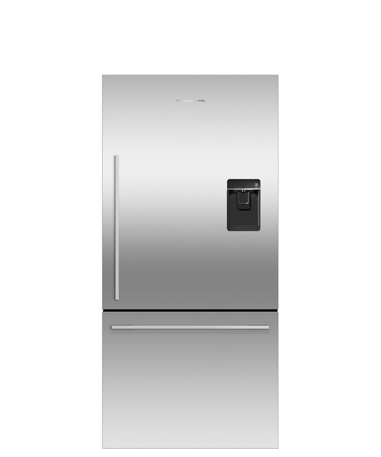Model: RF170WDRUX5_N | Fisher and Paykel Counter Depth Refrigerator 17 cu ft, Ice &amp; Water