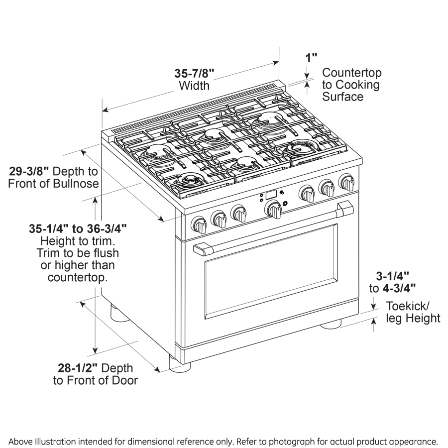 Cafe C2Y366P4TW2 Café™ 36" Smart DualFuel CommercialStyle Range