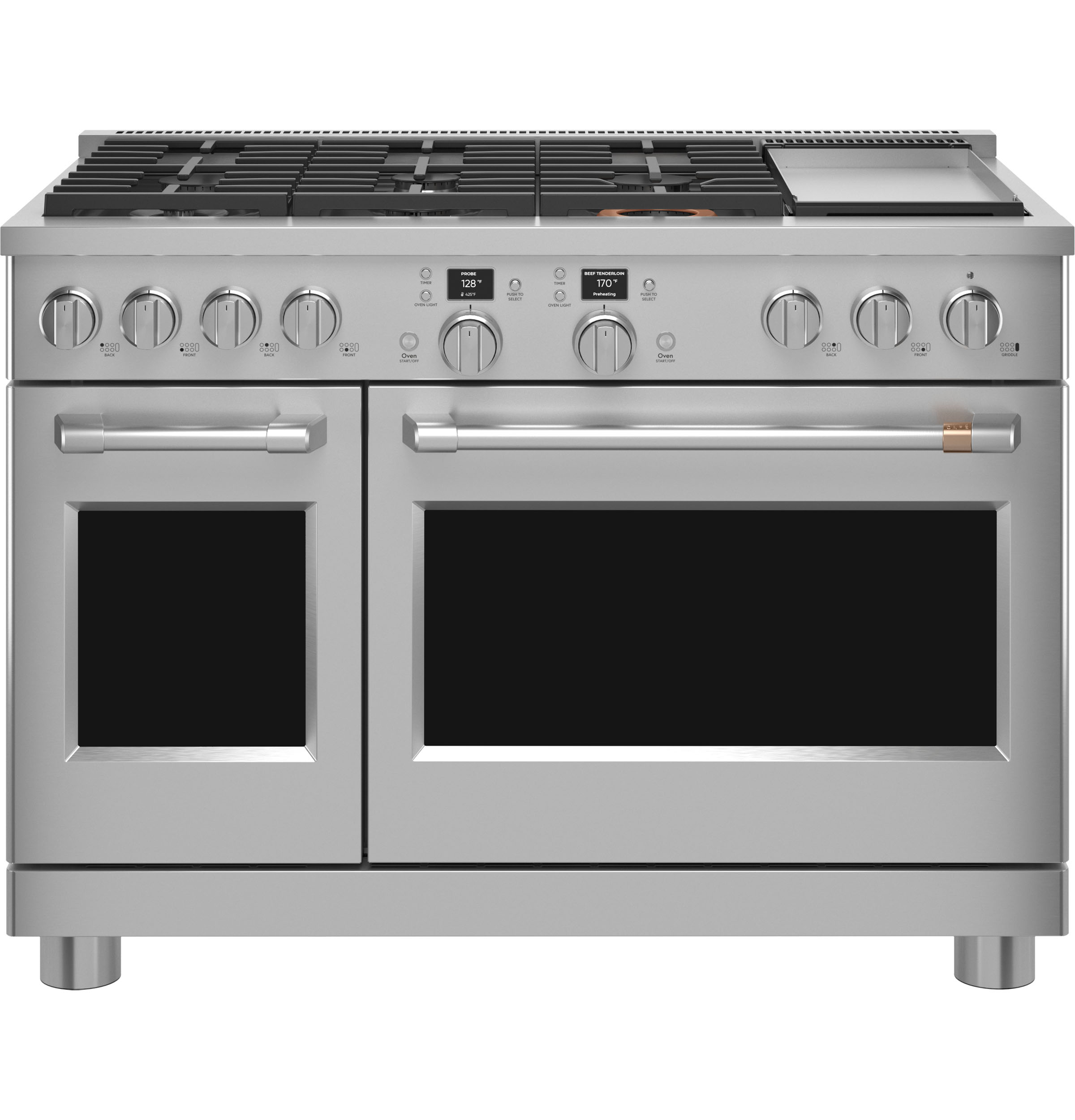 Cafe Café™ 48" Smart Dual-Fuel Commercial-Style Range with 6 Burners and Griddle (Natural Gas)