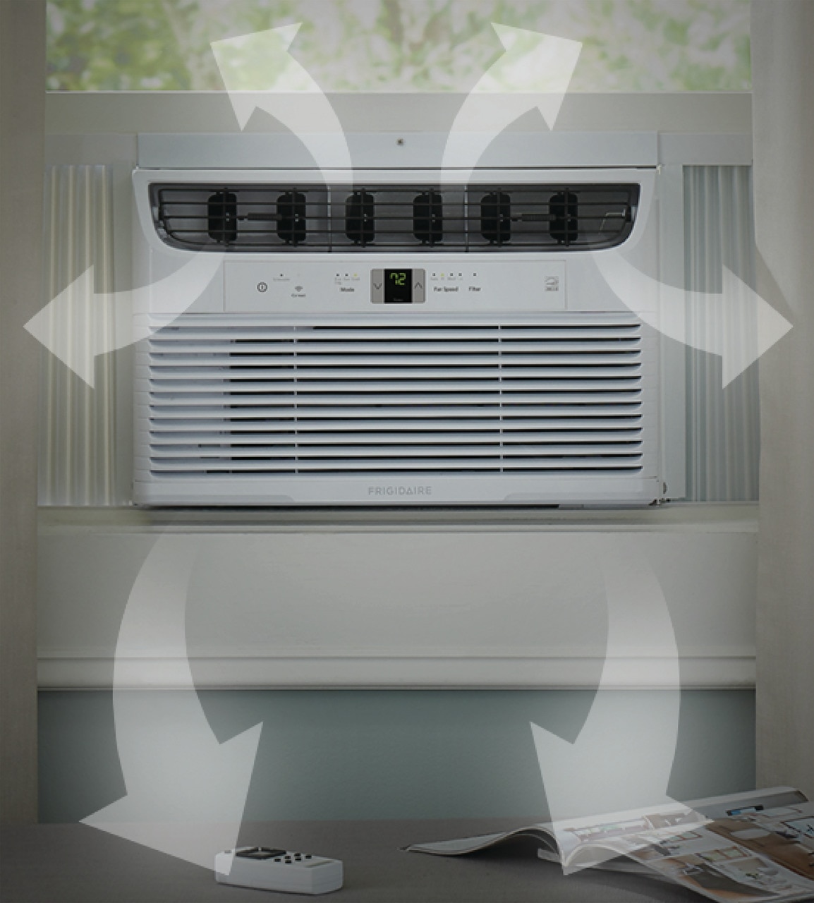 Model: FHWW123WBE-SD1 | Frigidaire 12,000 BTU Connected Window-Mounted Room Air Conditioner
