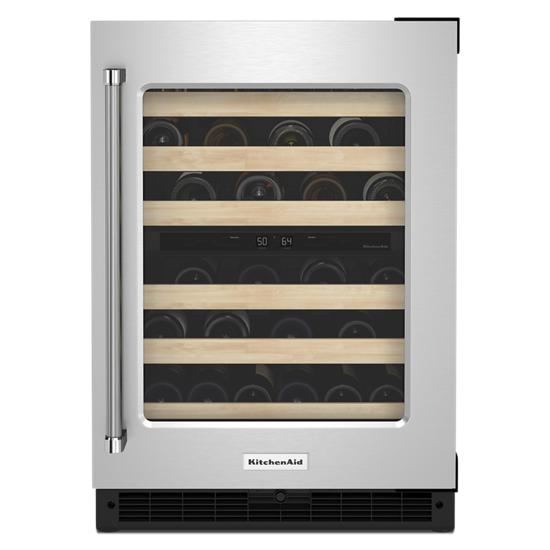 KitchenAid KUWR214KSB 24" Undercounter Wine Cellar with Glass Door