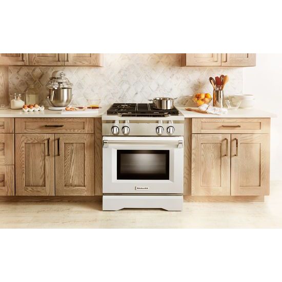 KitchenAid - KDRS407VMW - 30'' 4-Burner Dual Fuel ...