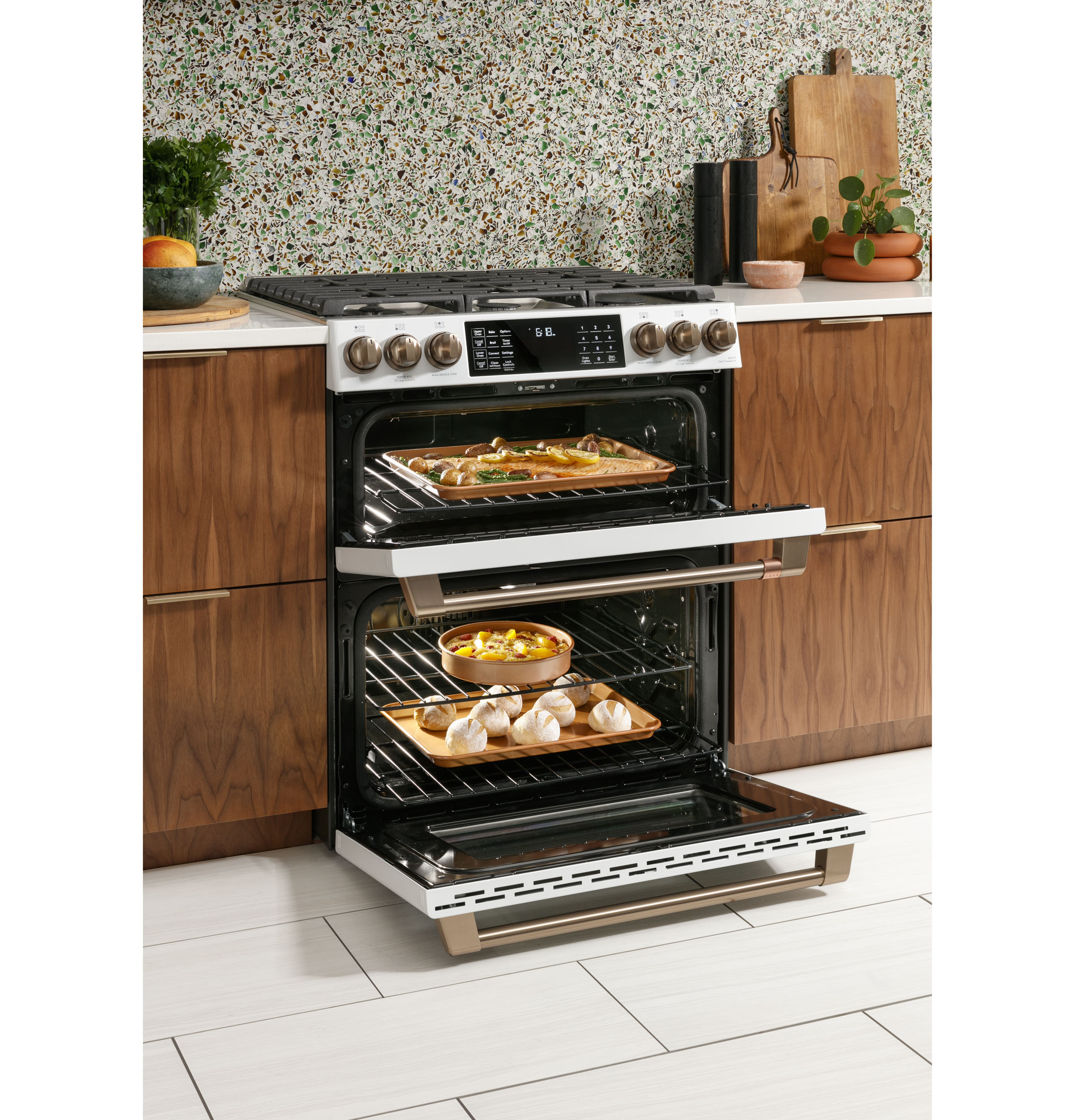 Cafe CGS750P4MW2 Café™ 30" Smart SlideIn, FrontControl, Gas