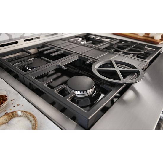 Model: KFGC500JBK | KitchenAid KitchenAid® 30'' Smart Commercial-Style Gas Range with 4 Burners
