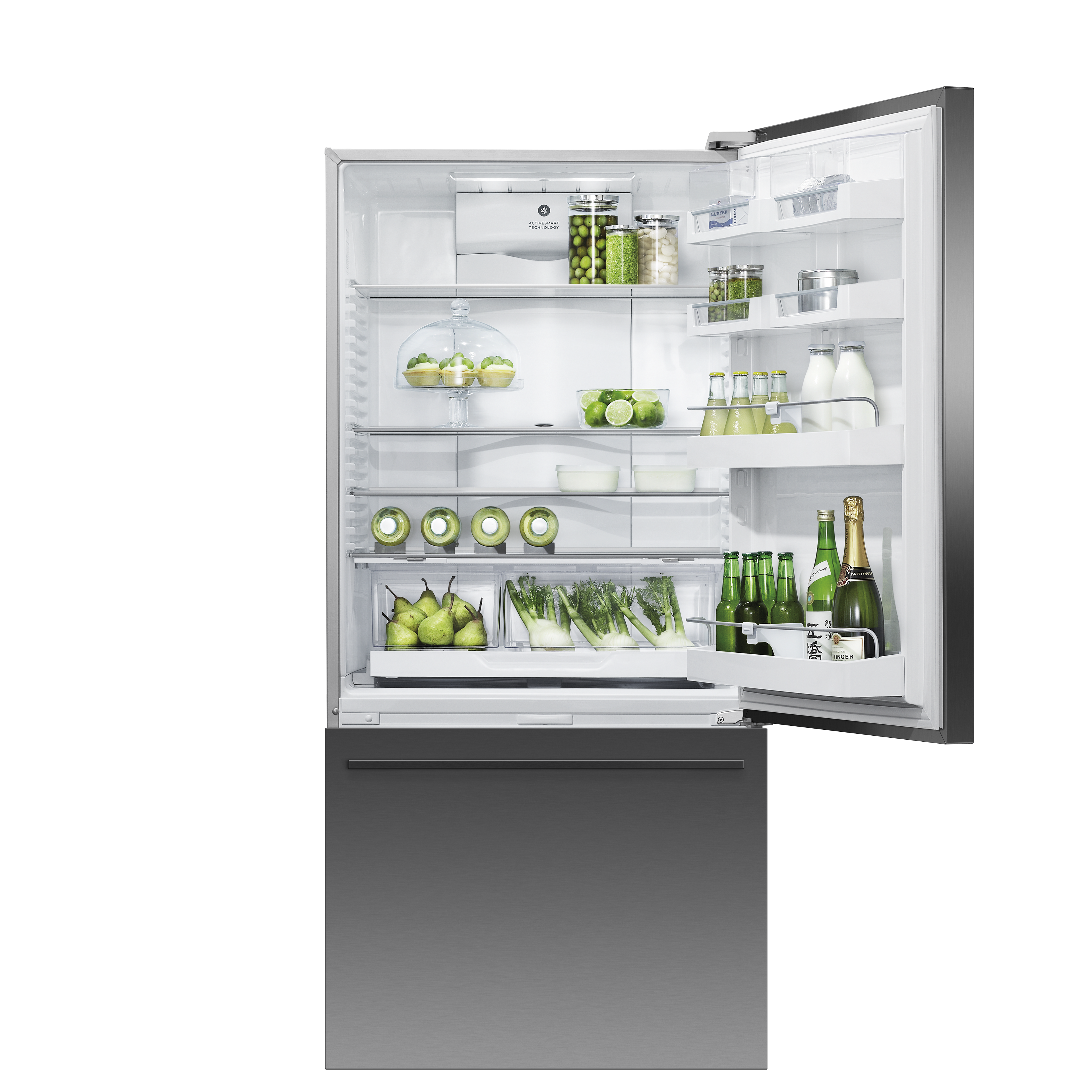 Fisher and Paykel Freestanding Refrigerator Freezer, 32", 17.1 cu ft, Ice & Water