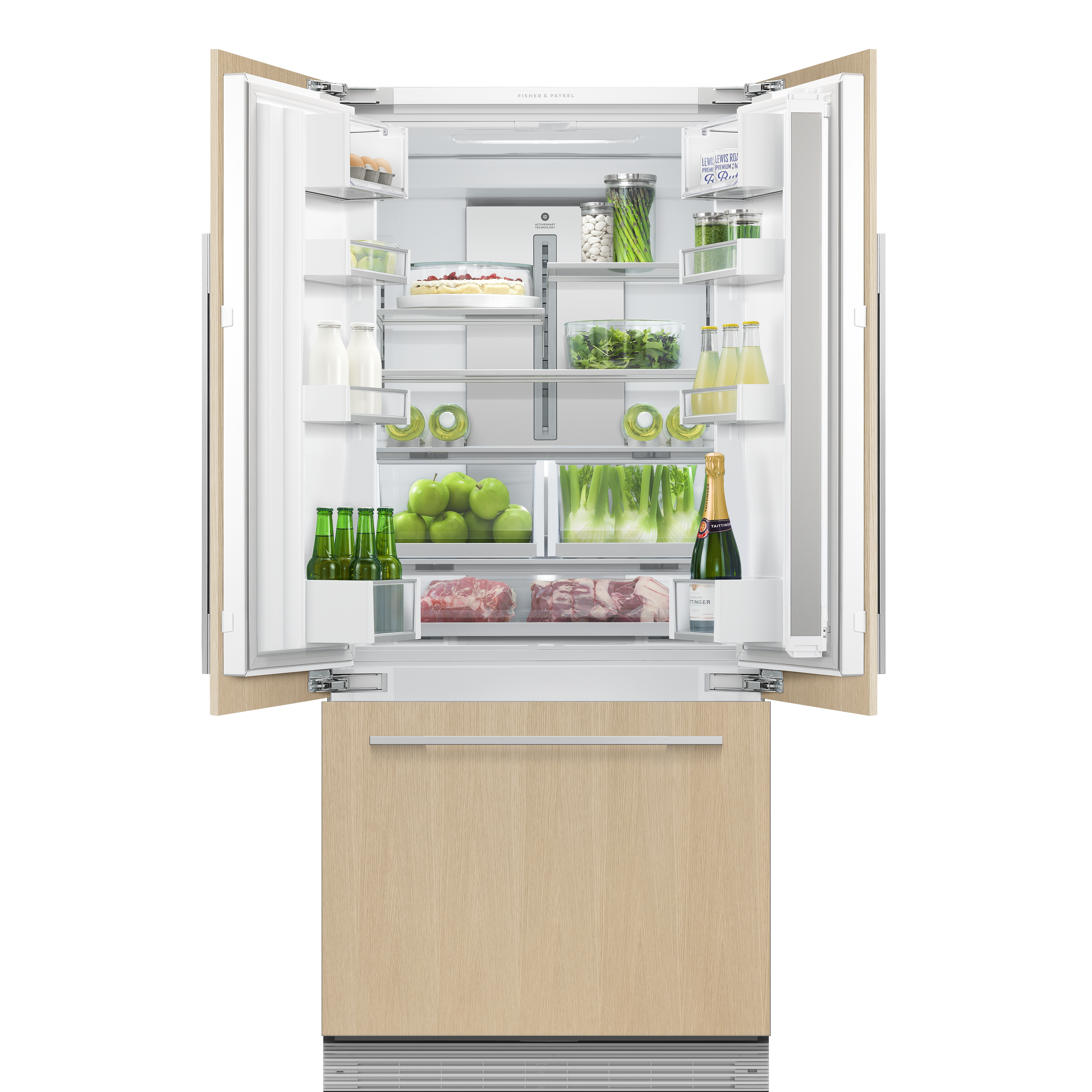 Fisher and Paykel Integrated French Door Refrigerator Freezer, 32", Ice & Water