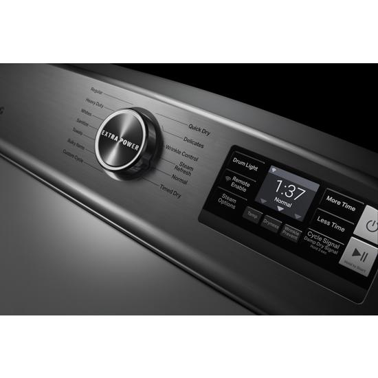 Model: MGD7230HW - SD | Maytag Smart Top Load Gas Dryer with Extra Power Button - 7.4 cu. ft. (SCRATCH AND DENT)