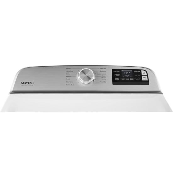 Model: MGD7230HW - SD | Maytag Smart Top Load Gas Dryer with Extra Power Button - 7.4 cu. ft. (SCRATCH AND DENT)