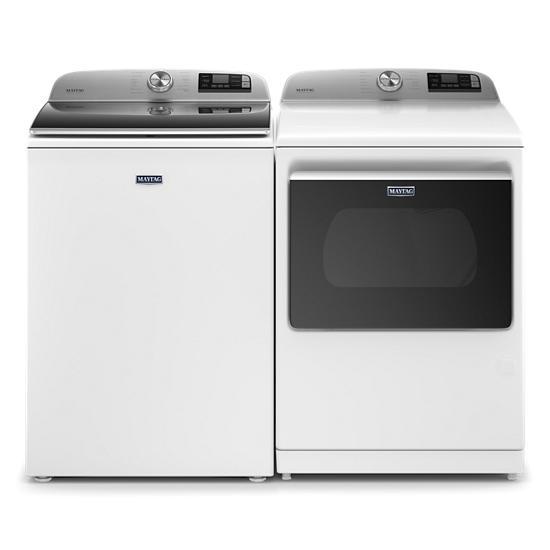Model: MGD7230HW - SD | Maytag Smart Top Load Gas Dryer with Extra Power Button - 7.4 cu. ft. (SCRATCH AND DENT)