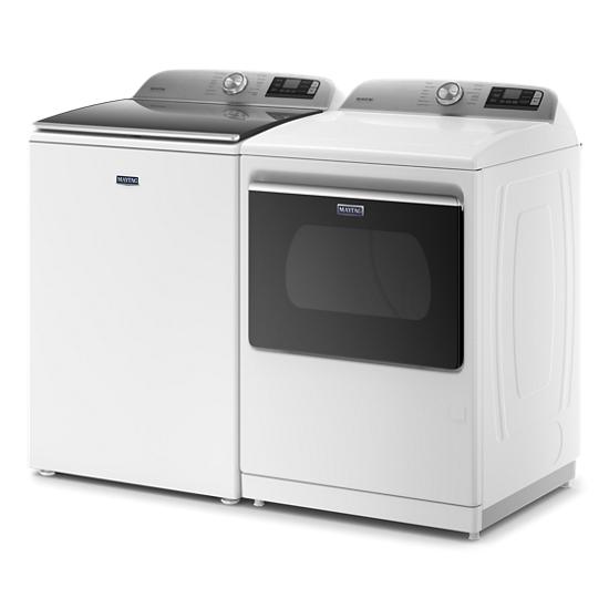 Model: MGD7230HW - SD | Maytag Smart Top Load Gas Dryer with Extra Power Button - 7.4 cu. ft. (SCRATCH AND DENT)