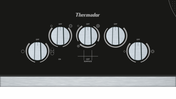 Model: CEM366TB | Thermador Knob Control Electric Cooktop, 36, surface mount with frame