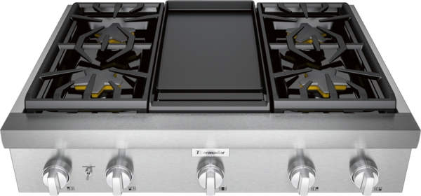 Model: PCG364WD | Thermador Gas Rangetop, 36'', Stainless Steel