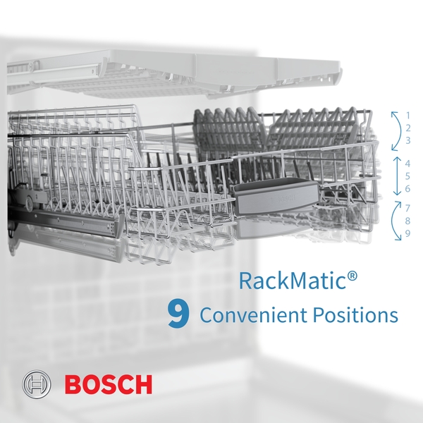 Bosch Dishwasher Installation 300 Series Dishwasher 24'' Stainless steel  SHEM63W55N 