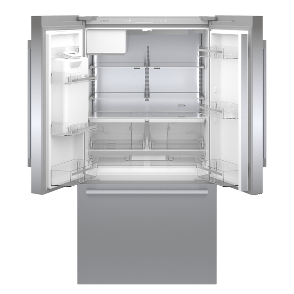 Model: B36CD50SNS | Bosch 500 Series, French Door Bottom Mount Refrigerator, 36'', Stainless steel (with anti-fingerprint)