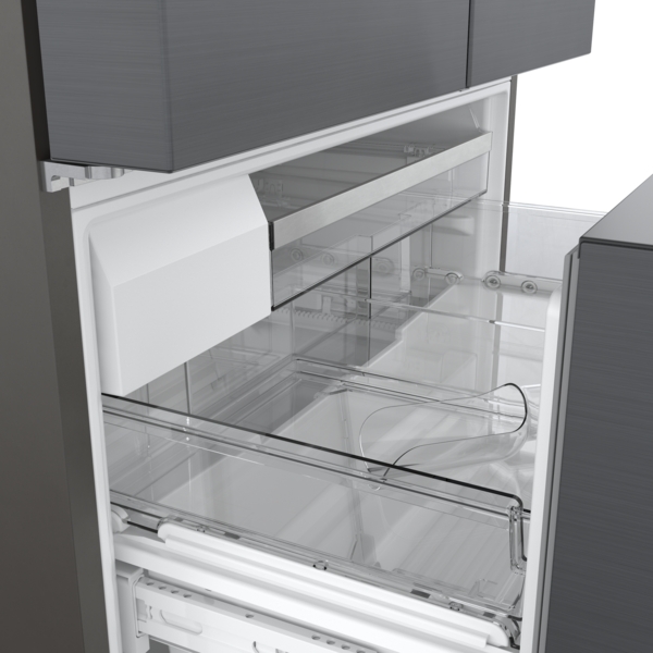 Model: B36CT80SNB - SD | Bosch 800 Series, French Door Bottom Mount Refrigerator, 36'', Black stainless steel