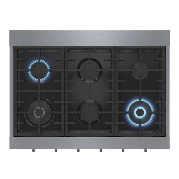 Model: RGM8658UC | Bosch 800 Series, Gas Rangetop, 36'', Stainless steel