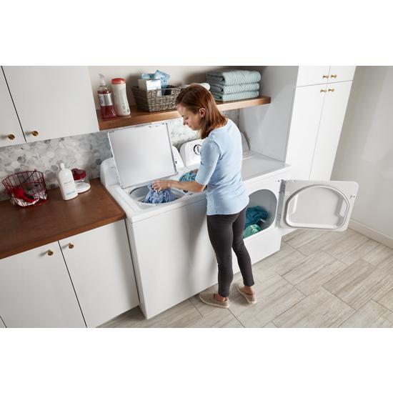 Model: NGD4655EW-USED | Amana 6.5 cu. ft. Gas Dryer with Wrinkle Prevent Option