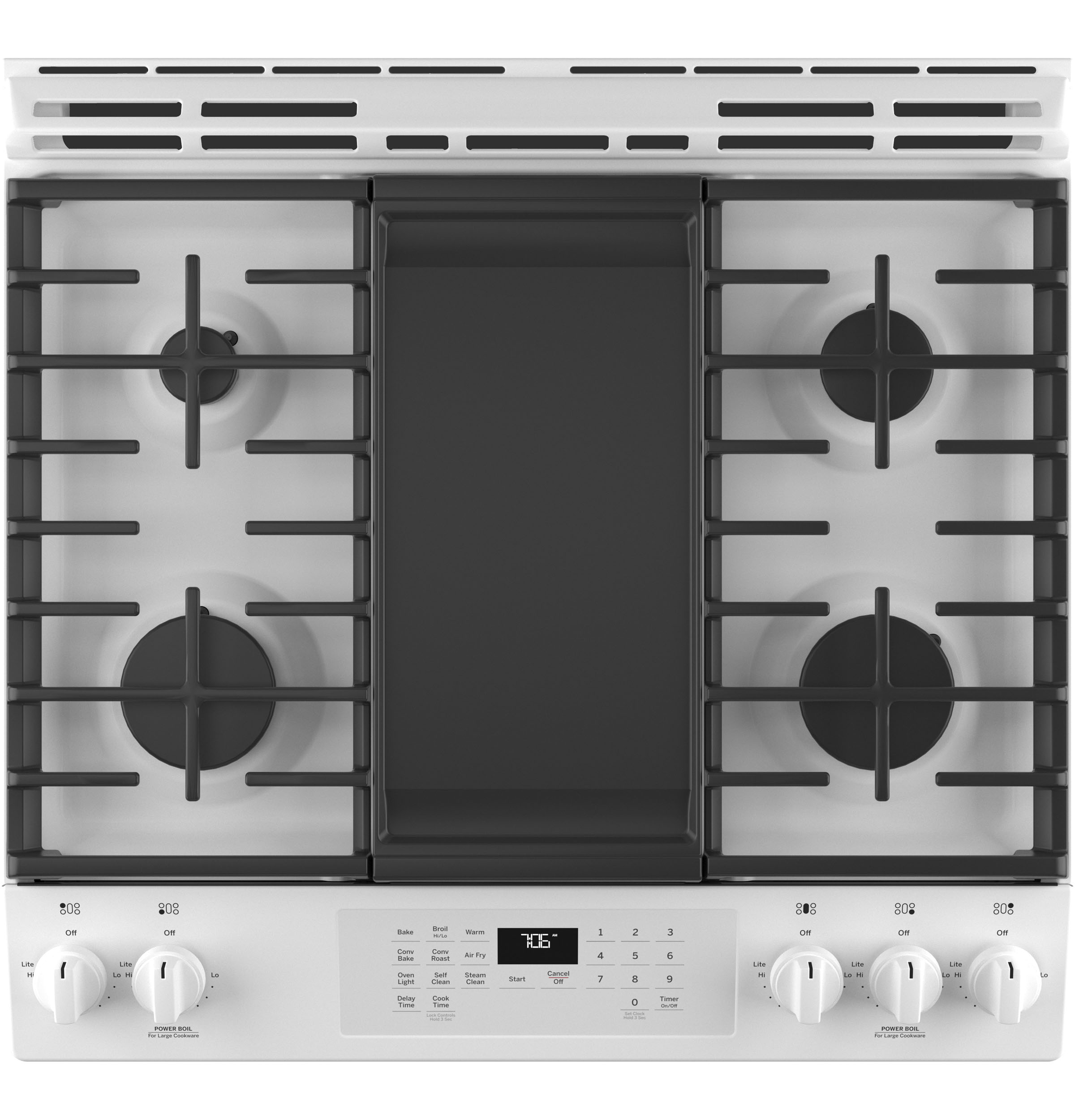 GE JGS760DPWW GE® 30" SlideIn FrontControl Convection Gas Range