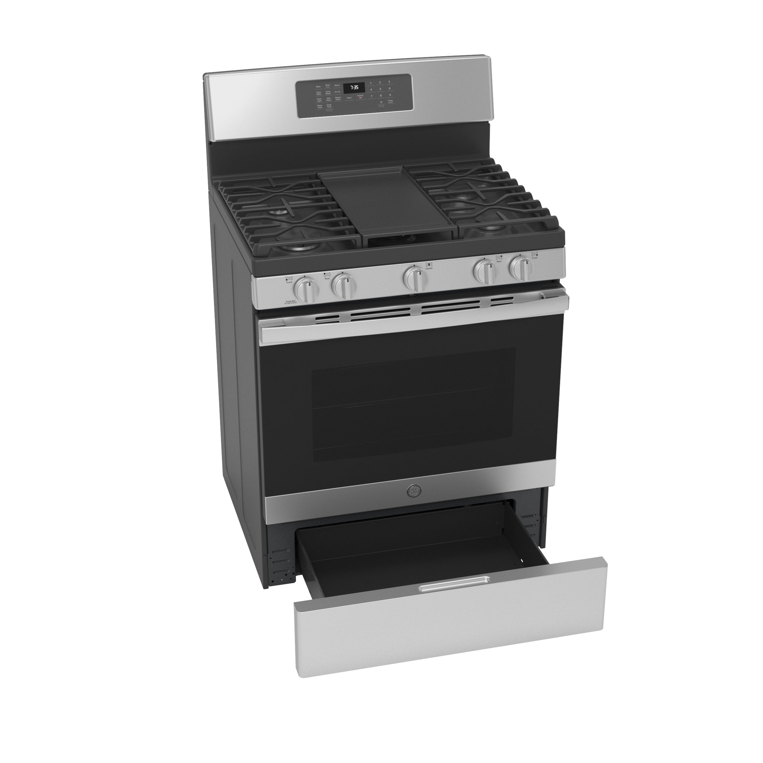 GE JGB735SPSS GE® 30" FreeStanding Gas Convection Range with No Preheat Air FryJGB735SPSS