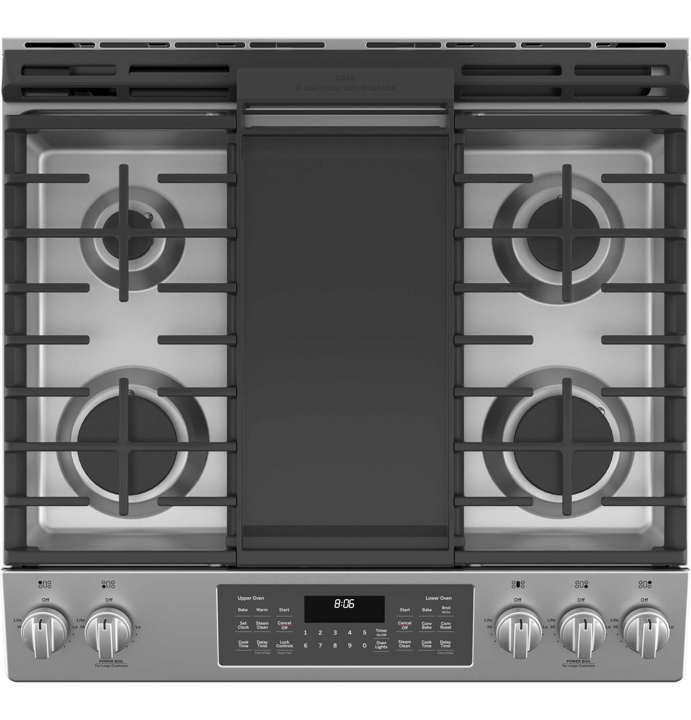 GE JGSS86SPSS GE® 30" SlideIn Front Control Gas Double Oven Range