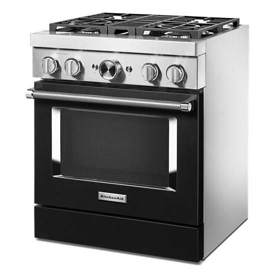 Model: KFDC500JBK | KitchenAid KitchenAid® 30'' Smart Commercial-Style Dual Fuel Range with 4 Burners