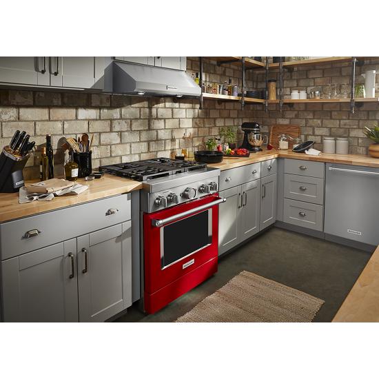 Model: KFDC500JPA | KitchenAid KitchenAid® 30'' Smart Commercial-Style Dual Fuel Range with 4 Burners