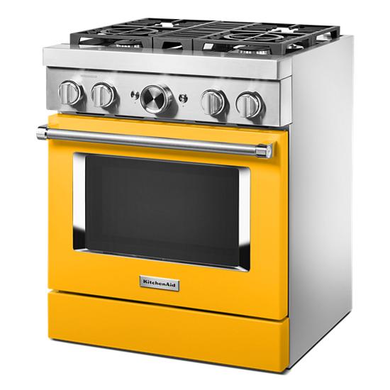 Model: KFDC500JYP | KitchenAid KitchenAid® 30'' Smart Commercial-Style Dual Fuel Range with 4 Burners