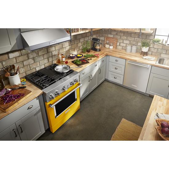 Model: KFDC500JYP | KitchenAid KitchenAid® 30'' Smart Commercial-Style Dual Fuel Range with 4 Burners