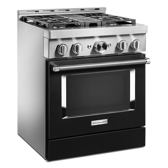 Model: KFGC500JBK | KitchenAid KitchenAid® 30'' Smart Commercial-Style Gas Range with 4 Burners