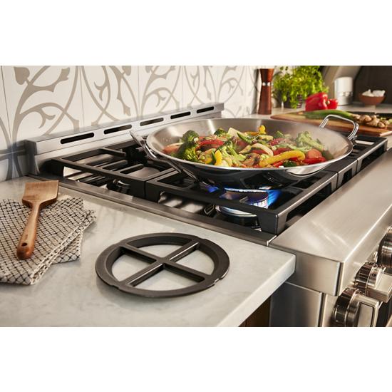 Model: KFGC500JBK | KitchenAid KitchenAid® 30'' Smart Commercial-Style Gas Range with 4 Burners