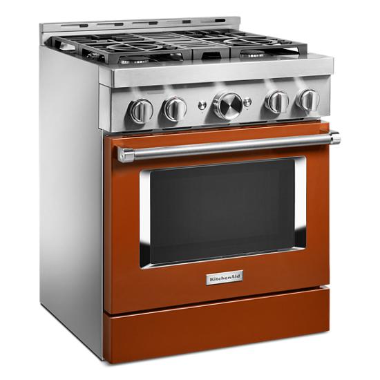 Model: KFGC500JSC | KitchenAid KitchenAid® 30'' Smart Commercial-Style Gas Range with 4 Burners