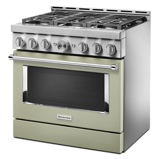 Model: KFGC506JAV | KitchenAid KitchenAid® 36'' Smart Commercial-Style Gas Range with 6 Burners