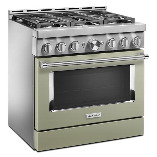 Model: KFGC506JAV | KitchenAid KitchenAid® 36'' Smart Commercial-Style Gas Range with 6 Burners