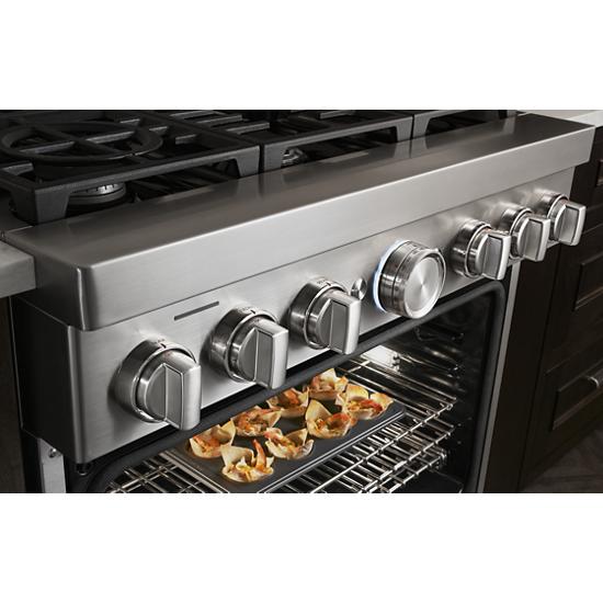 KitchenAid 36 Smart Commercial-Style GAS Range with 6 Burners (KFGC506JMH)