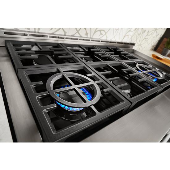 Model: KFGC558JAV | KitchenAid KitchenAid® 48'' Smart Commercial-Style Gas Range with Griddle