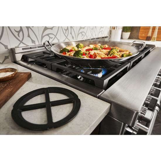 Model: KFGC558JAV | KitchenAid KitchenAid® 48'' Smart Commercial-Style Gas Range with Griddle
