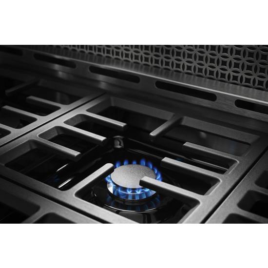Model: KFGC558JMB | KitchenAid KitchenAid® 48'' Smart Commercial-Style Gas Range with Griddle