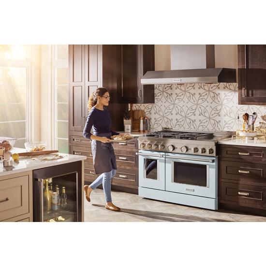 Model: KFGC558JMB | KitchenAid KitchenAid® 48'' Smart Commercial-Style Gas Range with Griddle