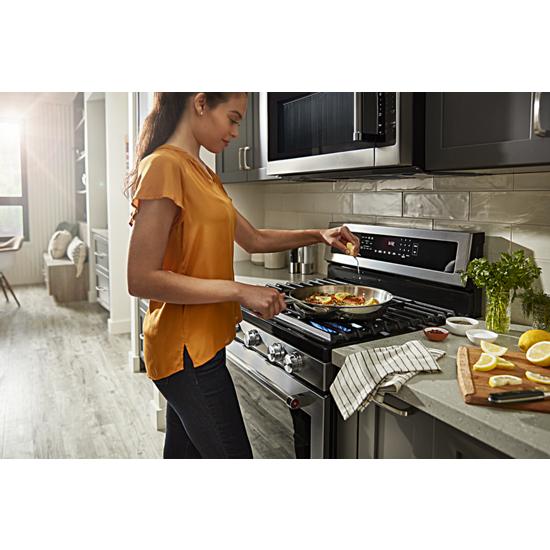 KitchenAid 30-Inch 5-Burner GAS Convection Range with PrintShield Finish Stainless Steel