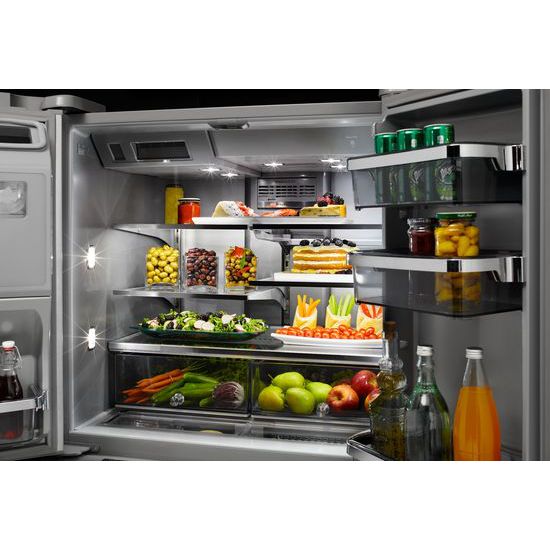 Kitchenaid Krmf706ess 25 8 Cu Ft 36 Multi Door Freestanding Refrigerator With Platinum Interior Design Krmf706ess Atlantic Appliance