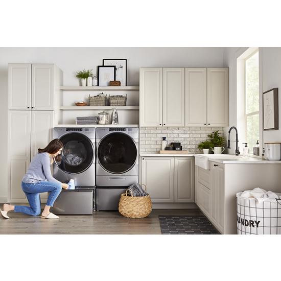 Whirlpool Washer/Dryer Laundry Pedestal With Storage Drawer Chrome